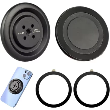 Magnetic Phone Tripod Adapter Mount with 1/4" Thread Screw Holes