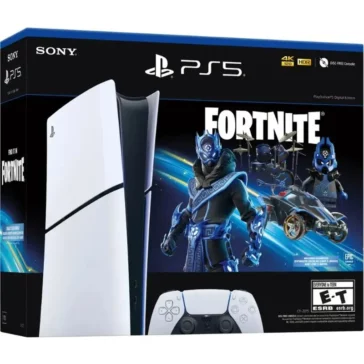Sony PlayStation 5 Slim Console Digital Edition (Fortnite Cobalt Star Bundle) PS5 - White