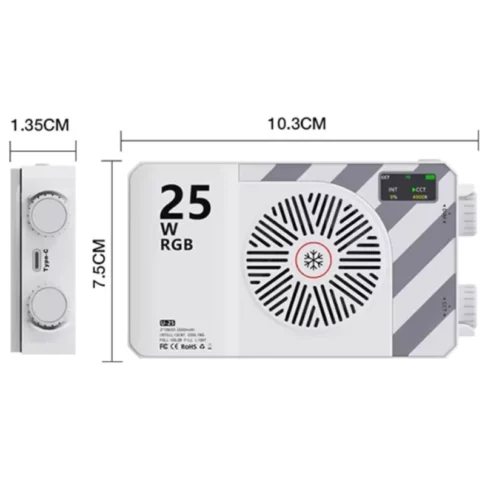 25W RGB Portable Camera light, CRL≥ 95, 2500-9000k LED Panel DSLR Photography Lighting ,U25 (2) 25W RGB Portable Camera light, CRL≥ 95, 2500-9000k LED Panel DSLR Photography Lighting ,U25 (2)