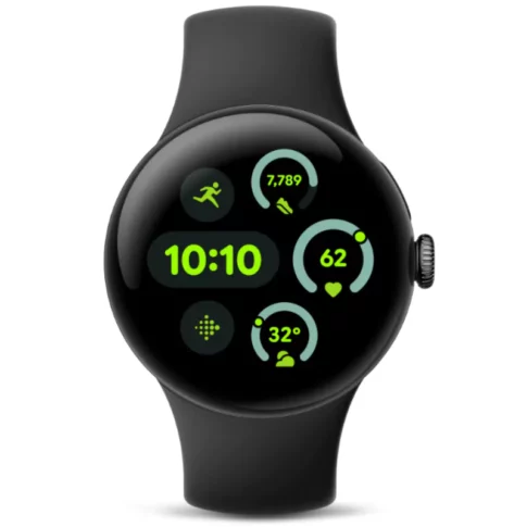 Google Pixel Watch 3 (45mm) Smartwatch with Obsidian Band - Wi-Fi - Matte Black (5)