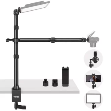 NEEWER Tabletop Overhead Camera Mount Stand ,TL253A+DS001