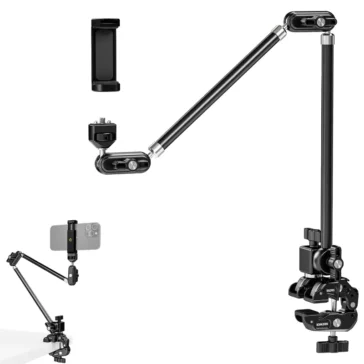 Neewer UA056 Articulating Magic Arm with Super Clamp and Phone Holder (30")