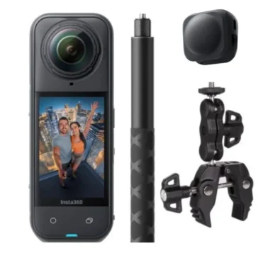 Insta360 X5 Bundle, 360 Action Camera Motorcycle Multiview Bundle with Accessories