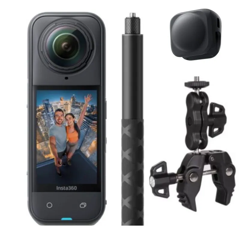 Insta360 X5 Bundle, 360 Action Camera Motorcycle Multiview Bundle