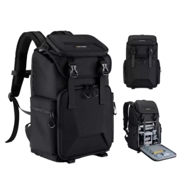 K&F Concept 25L Camera Backpack, Hard Shell Large Capacity Photography with 15.6" Laptop & Tripod Holder, Rain Cover, Nature Wander 03