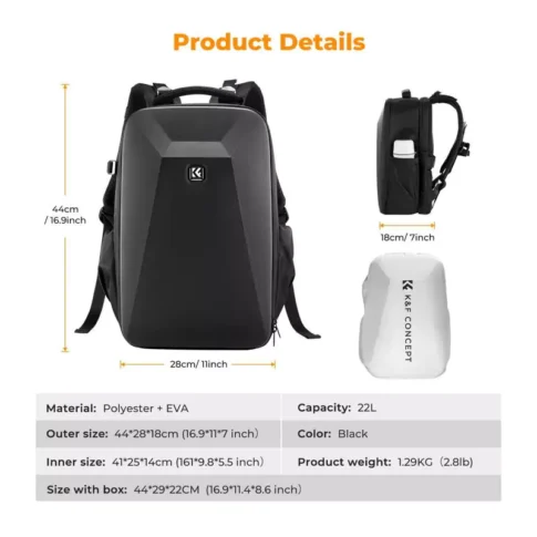K&F Concept Camera Backpack 22L Nature Wander 10 (Black) KF13 (6) K&F Concept Camera Backpack 22L Nature Wander 10 (Black) KF13 (6)