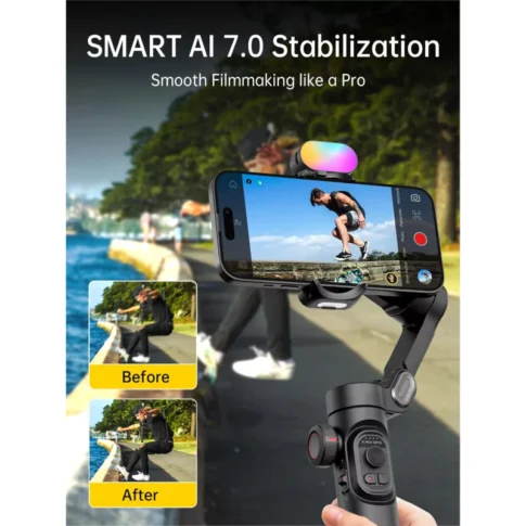 AOCHUAN Smart XE Phone Gimbal Stabilizer 3-Axis Smartphone Foldable Gimbal (2) AOCHUAN Smart XE Phone Gimbal Stabilizer 3-Axis Smartphone Foldable Gimbal (2)
