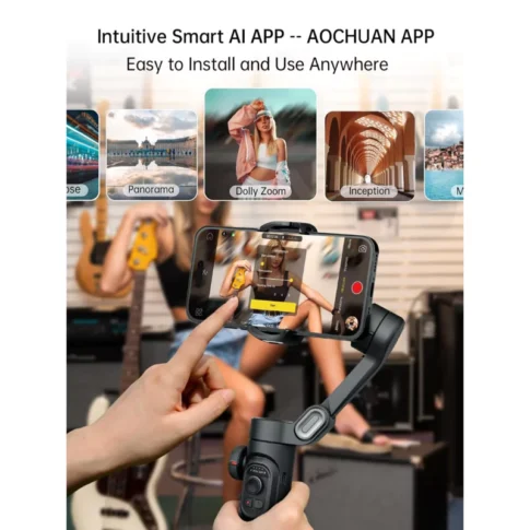 AOCHUAN Smart XE Phone Gimbal Stabilizer 3-Axis Smartphone Foldable Gimbal (5) AOCHUAN Smart XE Phone Gimbal Stabilizer 3-Axis Smartphone Foldable Gimbal (5)