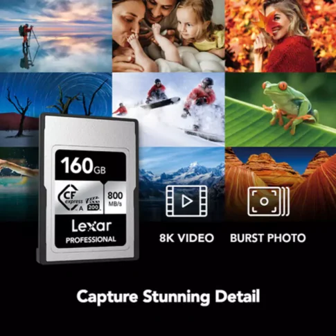 Lexar 160GB Professional CFexpress Type A SILVER Series Memory Card (5) Lexar 160GB Professional CFexpress Type A SILVER Series Memory Card (5)