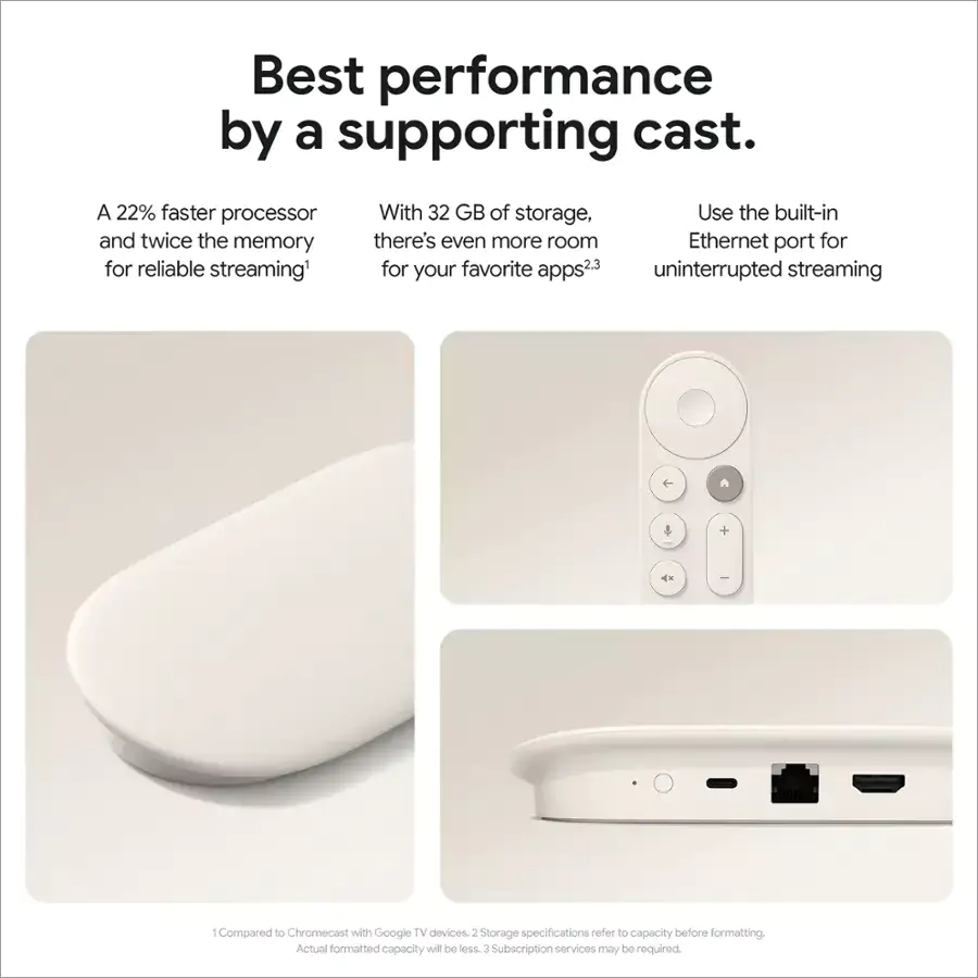 Google TV Streamer (4K) – Porcelain – Design Info