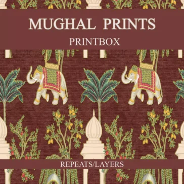 Print Box – Mughal Print – Ethnic, Vintage, Mughal Empire Animals Print Box - Mughal Print - Ethnic, Vintage, Mughal Empire Animals