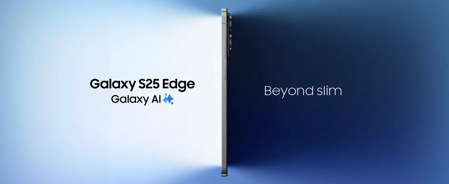 SAMSUNG Galaxy S25 Edge 5G (12GB RAM, 256GB, Titanium Silver