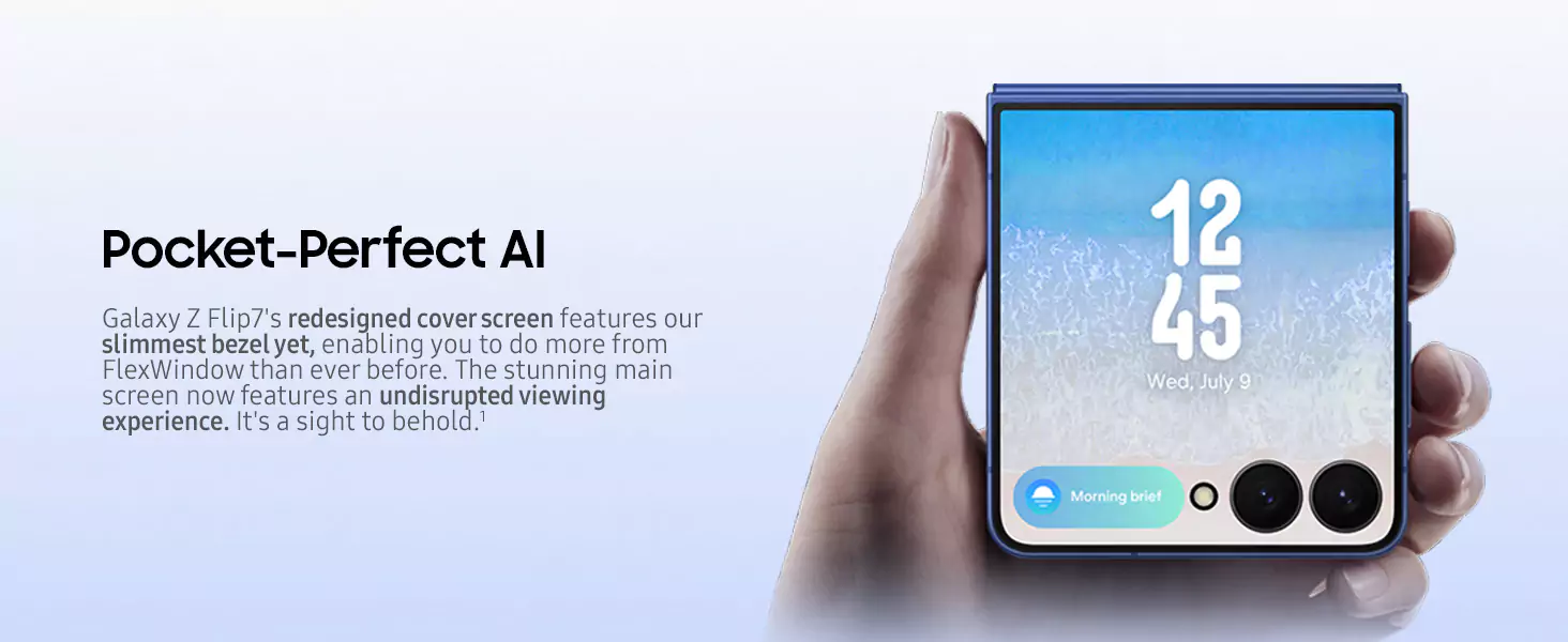 SAMSUNG Galaxy Z Flip7 5G 12GB RAM, 256GB, Blue Shadow – Imported