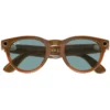 Ray-Ban Meta Headliner Smart Glasses with Meta AI, Audio, Photo, Video Compatibility (Blue Lenses) Shiny Caramel (4)