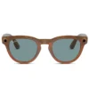 Ray-Ban Meta Headliner Smart Glasses with Meta AI, Audio, Photo, Video Compatibility (Blue Lenses) Shiny Caramel (6)