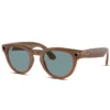 Ray-Ban Meta Headliner Smart Glasses with Meta AI, Audio, Photo, Video Compatibility (Blue Lenses) Shiny Caramel (7)