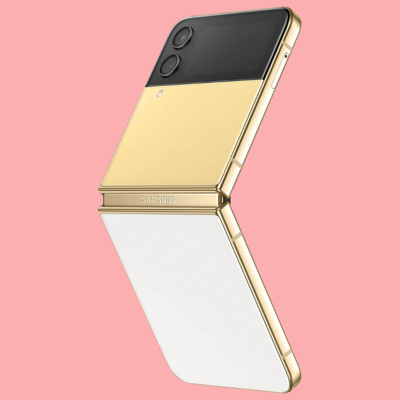 SAMSUNG Galaxy Z Flip4 5G (8GB RAM, 256GB, Gold/Yellow/White