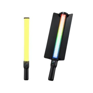 Simpex (LS 500R) Handheld RGB Light Stick with Barndoors, Dual Side lightwand with 5200 Mah Built-in Battery Comes with Hardcase Carry Bag