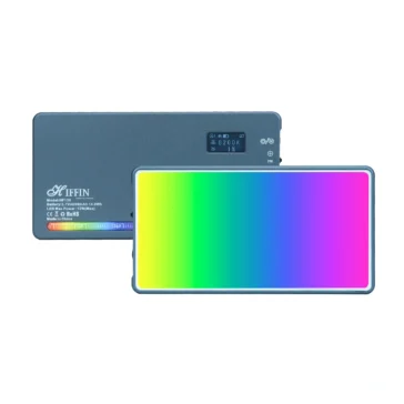HIFFIN HF-138 Pro Portable Pocket RGB LED Video Light with 21 Lighting Effect Modes, 4000 mAh Inbuilt Battery, 2500K-9000K Full Color