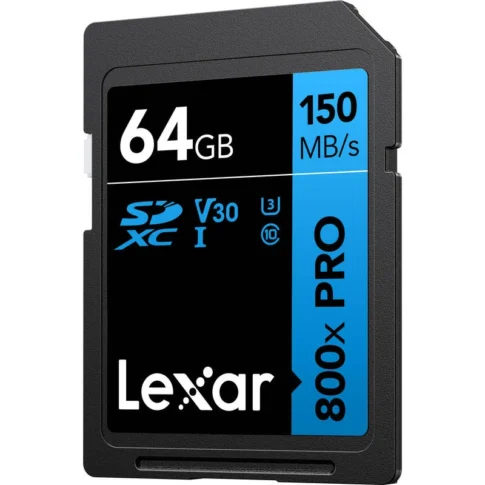Lexar 64GB High-Performance 800x PRO UHS-I SDXC Memory Card (BLUE Series) (10) Lexar 64GB High-Performance 800x PRO UHS-I SDXC Memory Card (BLUE Series) (10)