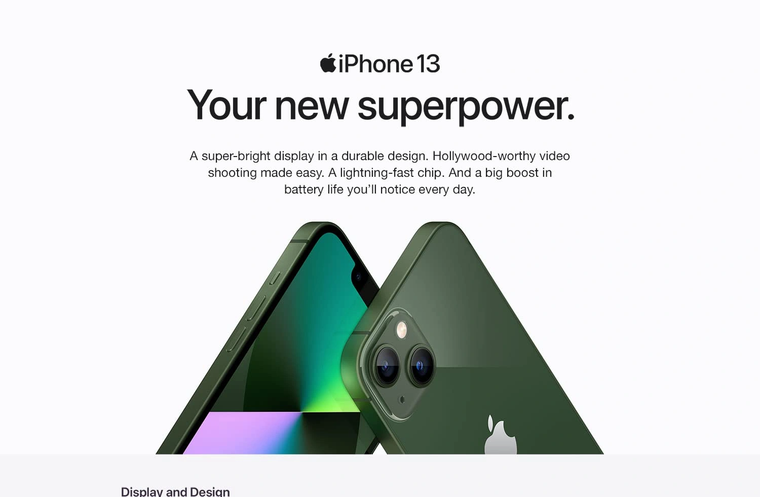 Apple iPhone 13 Mini (512 GB) – Green – Design Info