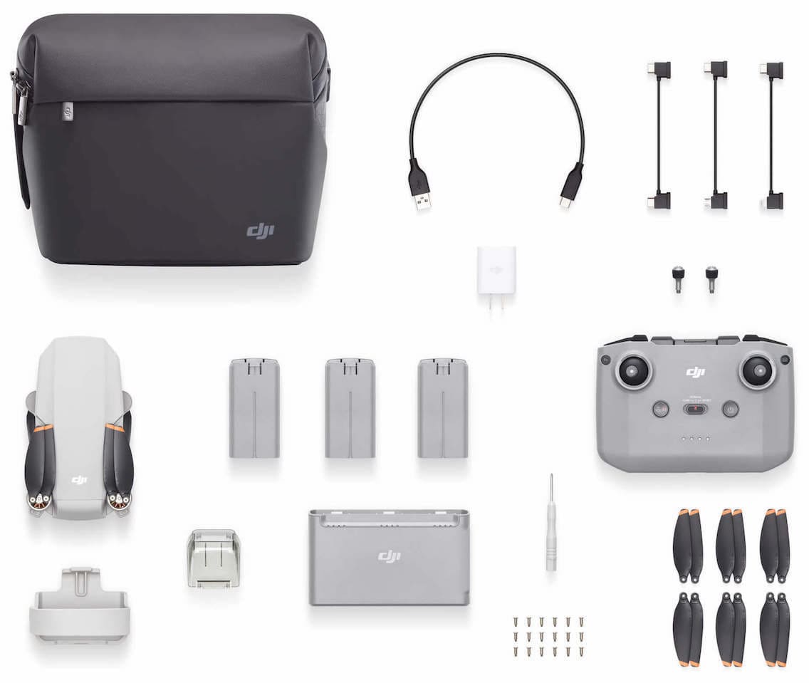 Contents of DJI Drone Pieces and contents
