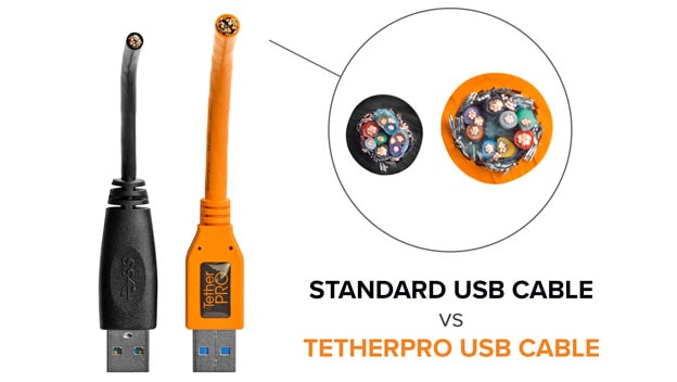Tetherpro Cable Comaprison with Standard Cable