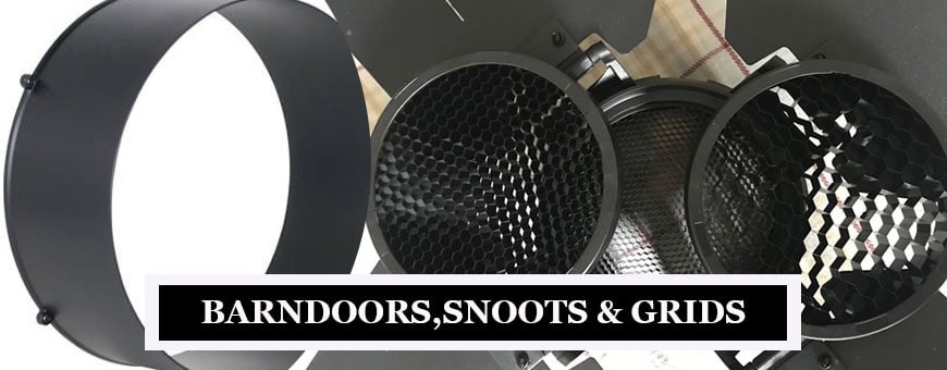 Barndoors, Snoots & Grids