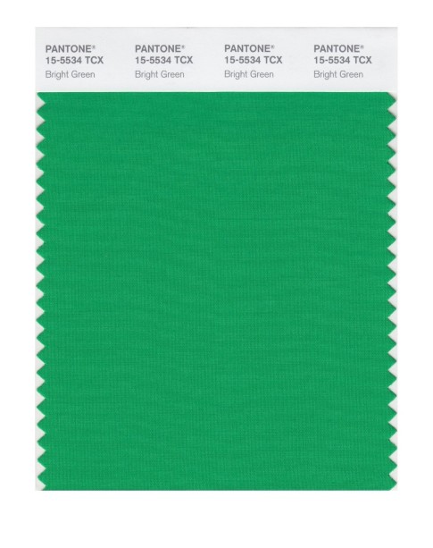 Pantone 15-5534 TCX Swatch Card Bright Green