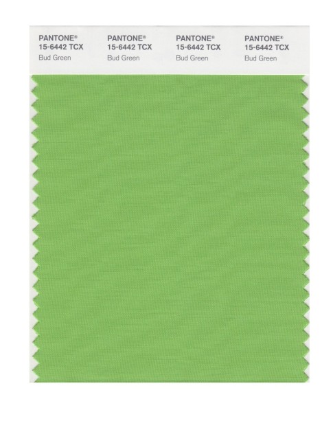 Pantone 15-6442 TCX Swatch Card Bud Green