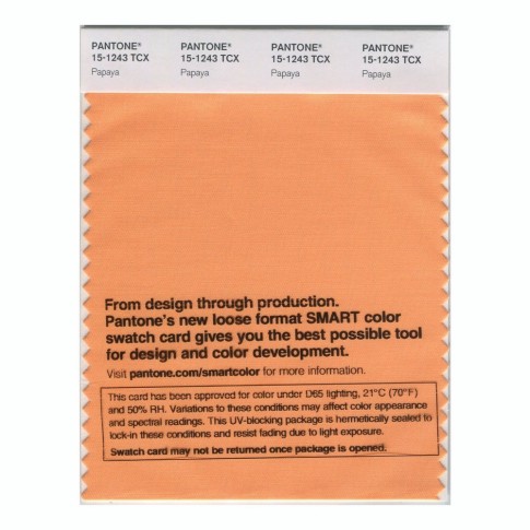 Pantone 15-1243 TCX Swatch Card Papaya