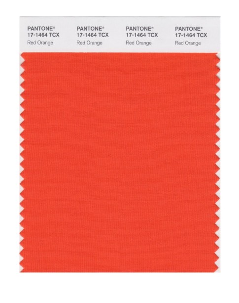 Pantone 17-1464 TCX Swatch Card Red Orange
