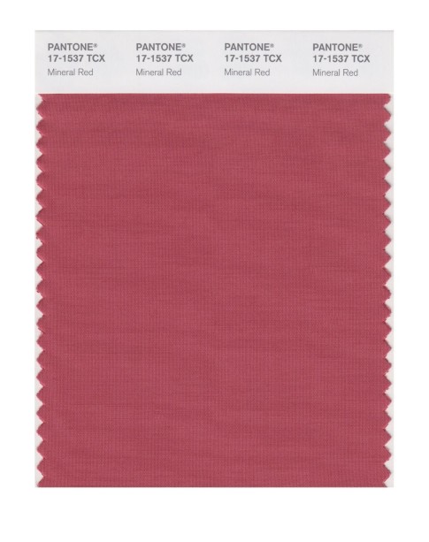 Pantone 17-1537 TCX Swatch Card Mineral Red
