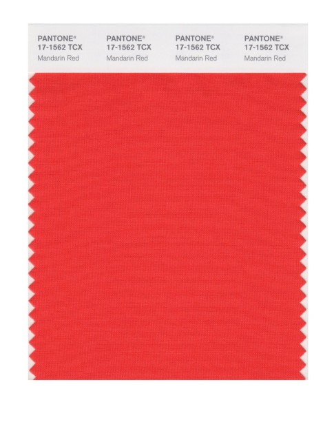 Pantone 17-1562 TCX Swatch Card Mandarin Red