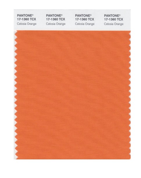 Pantone 17-1360 TCX Swatch Card Celosia Orange