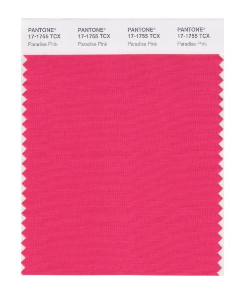 Pantone 17-1755 TCX Swatch Card Paradise Pink