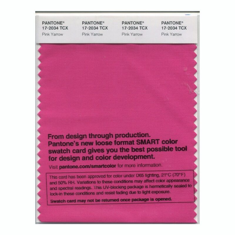 Pantone 17-2034 TCX Swatch Card Pink Yarrow