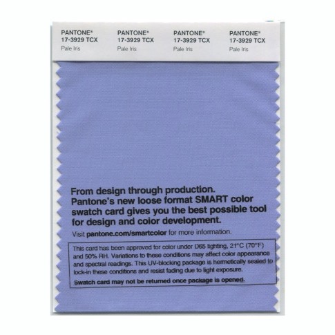 Pantone 17-3929 TCX Swatch Card Pale Iris
