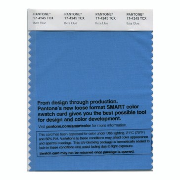 Pantone 17-4245 TCX Swatch Card Ibiza Blue