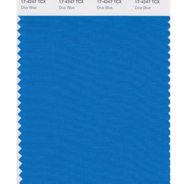 Pantone 17-4247 TCX Swatch Card Diva Blue