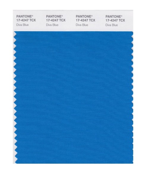 Pantone 17-4247 TCX Swatch Card Diva Blue