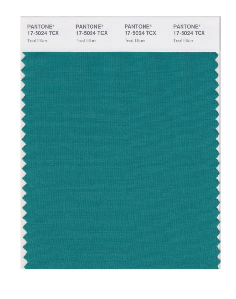 Pantone 17-5024 TCX Swatch Card Teal Blue