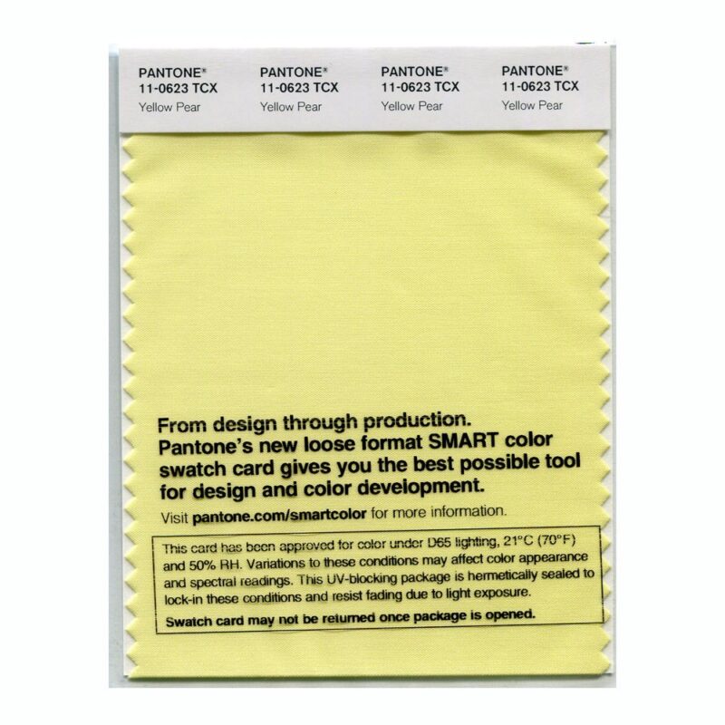 Pantone 11-0623 TCX Swatch Card Yellow Pear
