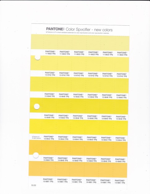 PANTONE 13-0849 TPG Habañero Gold Replacement Page (Fashion, Home & Interiors)