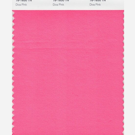 Pantone 16-1650 TN Diva Pink Nylon Brights Swatch Card