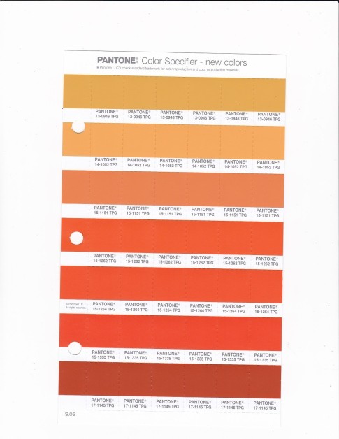 PANTONE 15-1335 TPG Tangelo Replacement Page (Fashion, Home & Interiors)