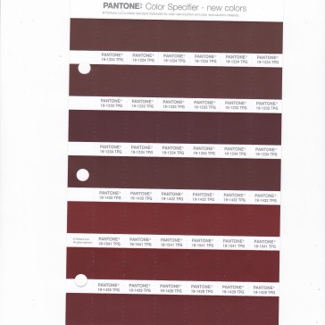 PANTONE 19-1435 TPG Cherry Mahogany Replacement Page (Fashion, Home & Interiors)