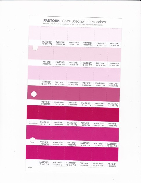 PANTONE 12-2907 TPG Pink Marshmallow Replacement Page (Fashion, Home & Interiors)