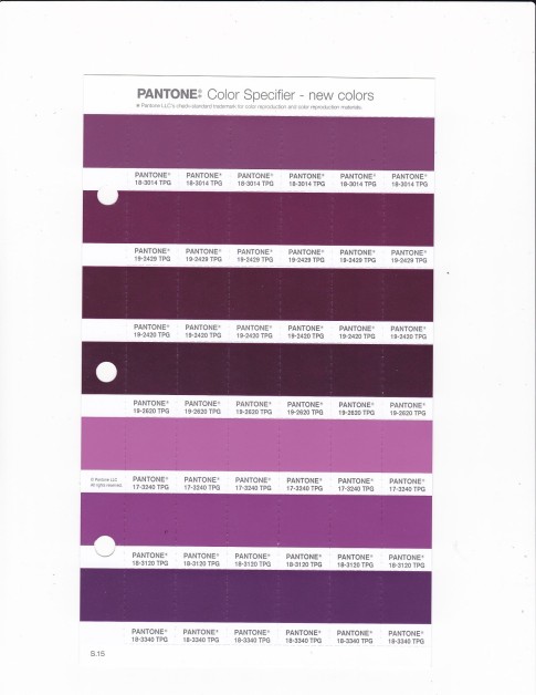 PANTONE 19-2429 TPG Plum Caspia Replacement Page (Fashion, Home & Interiors)