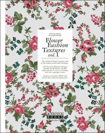 FLOWER FASHION TEXTURES VOL.1(Arkivia), Floral Pattern Design Book, Flower Prints Inspiration Collection
